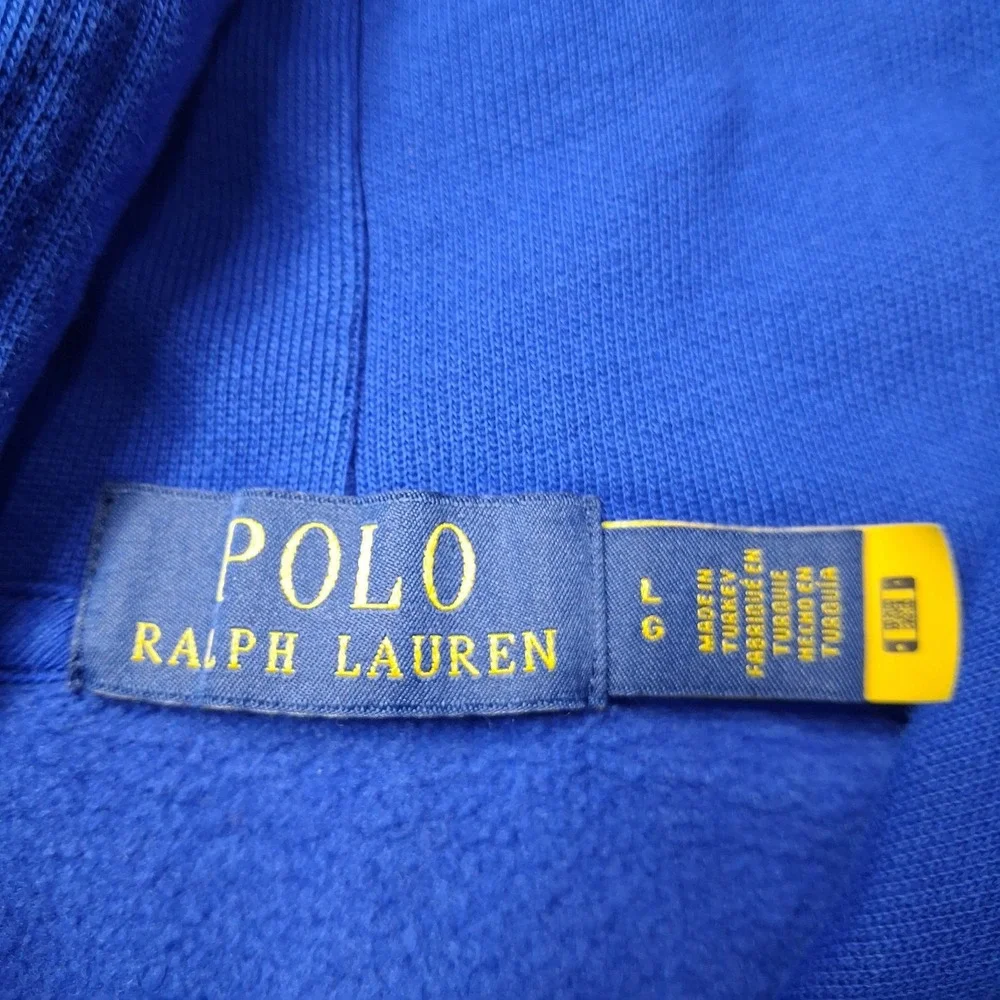 Polo Ralph Lauren Blue Mountain Graphic Fleece Hoodie Cotton Men's L Gorpcore